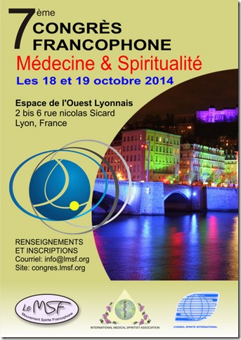 7ème congrès de médecine et spiritualité - Octobre 2014